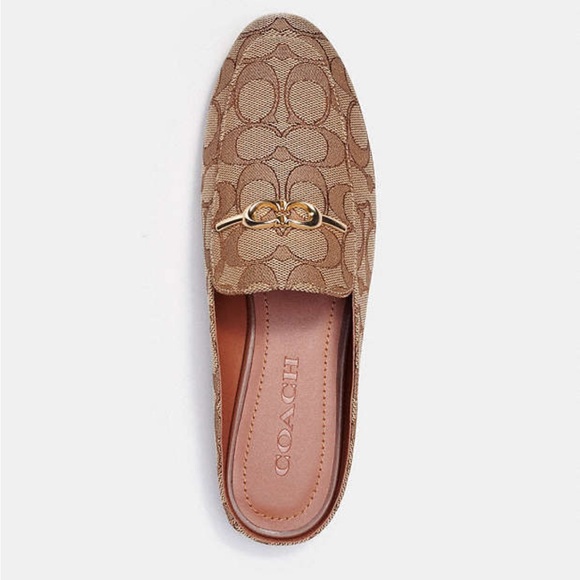 Coach Sienna Slide in Khaki/Saddle - Picture 3 of 3